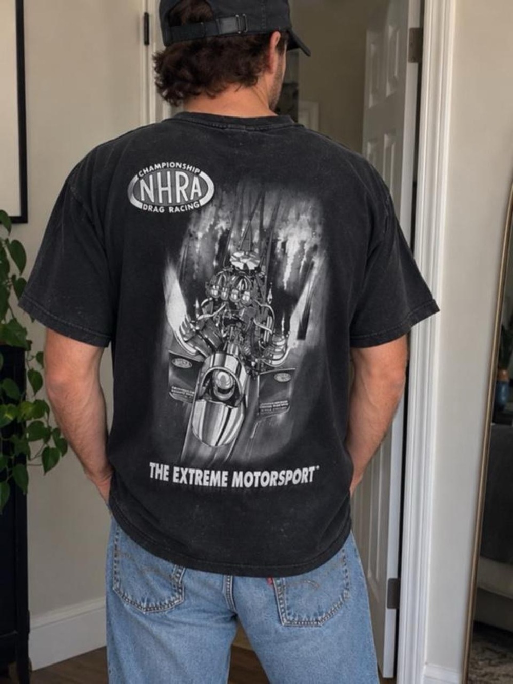Gildan Black NHRA 'The Extreme Motorsport' Graphic Tee